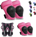 Knee Pads Elbow Pads Wrist Guards Set for Kids,Upgraded Protective Gear for Toddle 4-12 Boys or Girls Children Roller Skating Scooter Skateboarding Bike Roller Blade