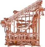 Wood Trick Wooden Marble Run Spiral Electric Motorized - Wooden 3D Puzzles for Adults and Kids to Build - 13x13 - Roller Coaster Mechanical Wooden Model Kits for Adults and Teens to Build