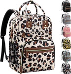 Diaper Bag Backpack Tote for Women Large Capacity, Baby with Insulated Pockets Multifunctional Bags For Girl Boy Waterproof Boys Girls Mama Maternity Travel Leopard