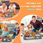 Magnetic Tiles Building Blocks for 3 4 5 6 7 8+ Years Old Boys Girls Colorful Magnet Stacking Toys Birthday Gift for Toddlers STEM Preschool Educational Construction Tiles Set (Magnetic Road)