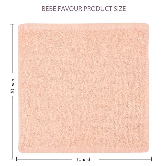 Baby Washcloths 6 Pack 100% Cotton Soft and Absorbent Terry 10" x 10" Wash Cloths Wipes for Face Hand Body Burp Rag with Sensitive Skin for Newborns Infants Toddlers