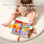 TUMAMA TK 2PCS Baby Books 0-6 Months, Soft Cloth Books for Babies Infants Toddler, Touch and Feel Crinkle Cloth Books 6 to 12 Months, Early Development Interactive Toys Gifts for Boys Girls
