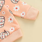 0-4T Toddler Boy Girl Halloween Outfit Fall Clothes Ghost Long Sleeve Sweatshirt Top Pants Baby Halloween Clothes