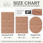 Crib Sheets Neutral - Fitted Baby Crib Sheets Bed for Girl Boy - 2 Pack Standard & Toddler Mattress (Safari Adventure) - Buttery Soft Organic Cotton Blend