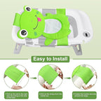 Baby Bath Seat Support Net, Quick Drying, Adjustable, Comfortable, Non-Slip, Infant Bathtub Sling Shower Mesh for a Tub, Soft Newborn Bath Mat (Green Frog)