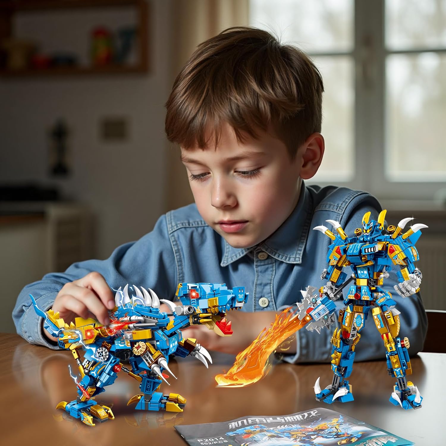 STEM 2 in 1 Spinosaurus Dinosaur Building Kits, Transforming Mech Robot Building Sets for Kids Boys 6-10, Compatible with Dinosaur, Educational Gift Toy for Adults (502 PCS)