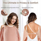 Nursing Cover 100% Cotton Breastfeeding Cover Privacy Muslin Lightweight Full Coverage Nursing Scarf Gift Set (Dusty Pink)