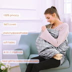 Car Seat Canopy Breastfeeding Cover - Multi Use Baby Stroller and Carseat Cover, Breastfeeding Covers, Boys and Girls Shower Gifts (Classical Arrows)