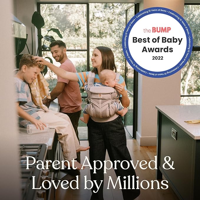 Ergobaby Omni Classic Baby Carrier Newborn to Toddler - Breathable Baby Carriers for Summer - All-Position Carrier with Lumbar Support (7-45 Pounds), Mesh, Soft Olive Diamond