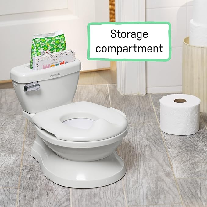 Summer Infant by Ingenuity My Size Potty Pro in White, Toddler Potty Training Toilet, Lifelike Flushing Sound, for Ages 18 Months+, Up to 50 Pounds