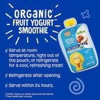 Earth's Best Organic Yogurt Smoothie Pouches, 24+ Months, Fruit Yogurt Smoothie for Toddlers 24 Months and Up, Apple Blueberry, 4.2 Ounce Resealable Pouch (Pack of 12)