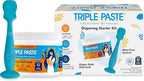 Triple Paste Diaper Rash Cream and Spatula Bundle - 8 oz Zinc Oxide Ointment and Spatula Treatment, Soothe and Prevent Rash with a Pediatrician-Recommended Hypoallergenic Formula