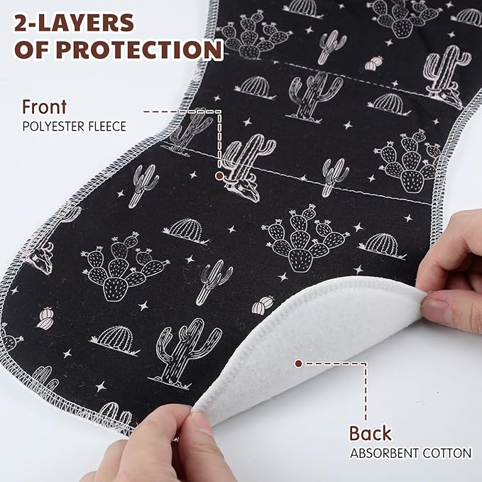 5 Pack Vintage Western Baby Burp Cloths Soft Absorbent Burping Rags for Newborns 19"x9" Spit up Cloths for Boy Girl Newborn Baby Shower Registry Gifts Set Nursery Decor