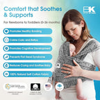 Plus-Size Original Baby K'tan Baby Carrier: #1 Easy Pre-Wrapped, Slip-On, No Rings, No Buckles | 5 in 1 Baby Sling Gift | Hands Free Infant Wrap - Newborn to Toddler up to 35lb Women 22-24, Men 47-52
