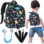 Accmor Toddler Backpack Leash, Cute Dinosaur Kids Backpack with Anti Lost Wrist Link, Mini Child Backpack Leash Baby Walking Harness for Outdoor Travel, Adorable Backpack Tether for Boys