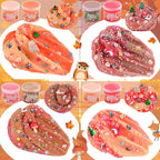 LAWOHO 6 Packs Forest Slime Kit - Clear, Butter, Cloud Slime Making Kit, Slimes for Kids with Animal Add-ins, 360ml Slimes Kits for Boys & Girls Birthday Halloween Christmas Easter Gifts Party Favors