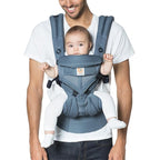 Ergobaby Omni Classic Baby Carrier Newborn to Toddler - Breathable Baby Carriers for Summer - All-Position Carrier with Lumbar Support (7-45 Pounds), Mesh, Oxford Blue