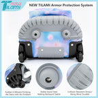 NEW TILAMI 18 inch Kids Rolling Backpack for School with Big Storage, Waterproof, Adjustable Handle - Perfect for Girls & Boys, Blue Star