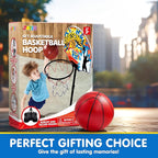 JOYIN Kids Basketball Hoop, Adjustable Height 2.8 ft-6.2 ft Toddler Basketball Hoop for Kids Indoor Outdoor Play Portable Basket Ball for Boys Girls Age 3 4 5 6 7 8 Gift