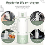 Portable Bottle Warmer for Travel, 17 oz, Temp Control 95F to 131F, Rechargeable On The Go, Ideal for Travel, Outdoors, Car
