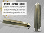 Amazing Gemstone Pyrite Crystal Towers - Natural Healing Crystal Point Obelisk for Reiki Healing and Crystal Grid (3 Inch)
