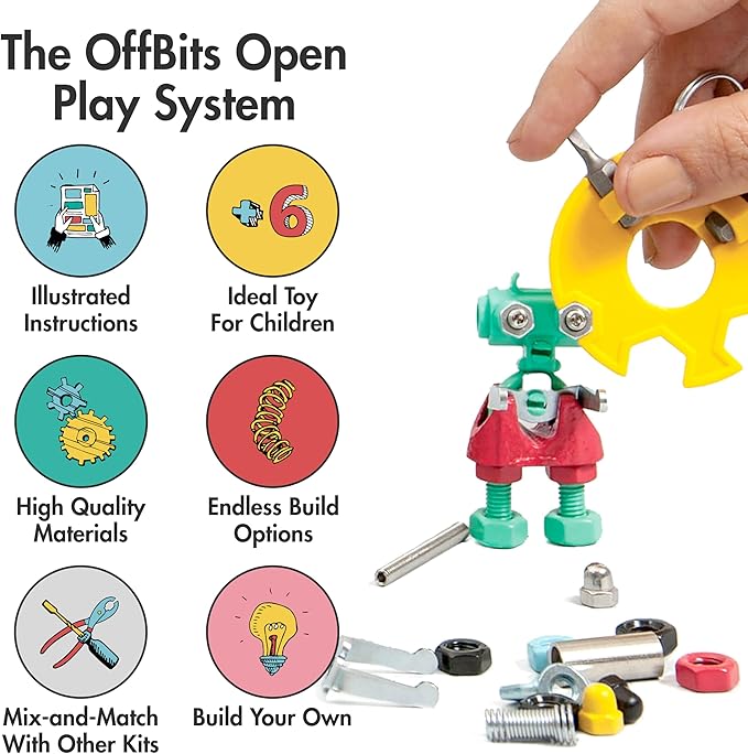 The Off Bits Educational STEM Toys for 6+: Robot Toy Building Sets, 3-in-1 Engineering Kit for Boys and Girls, Build Your Own STEM Building Toys with Endless Possibilities (Family Kit)