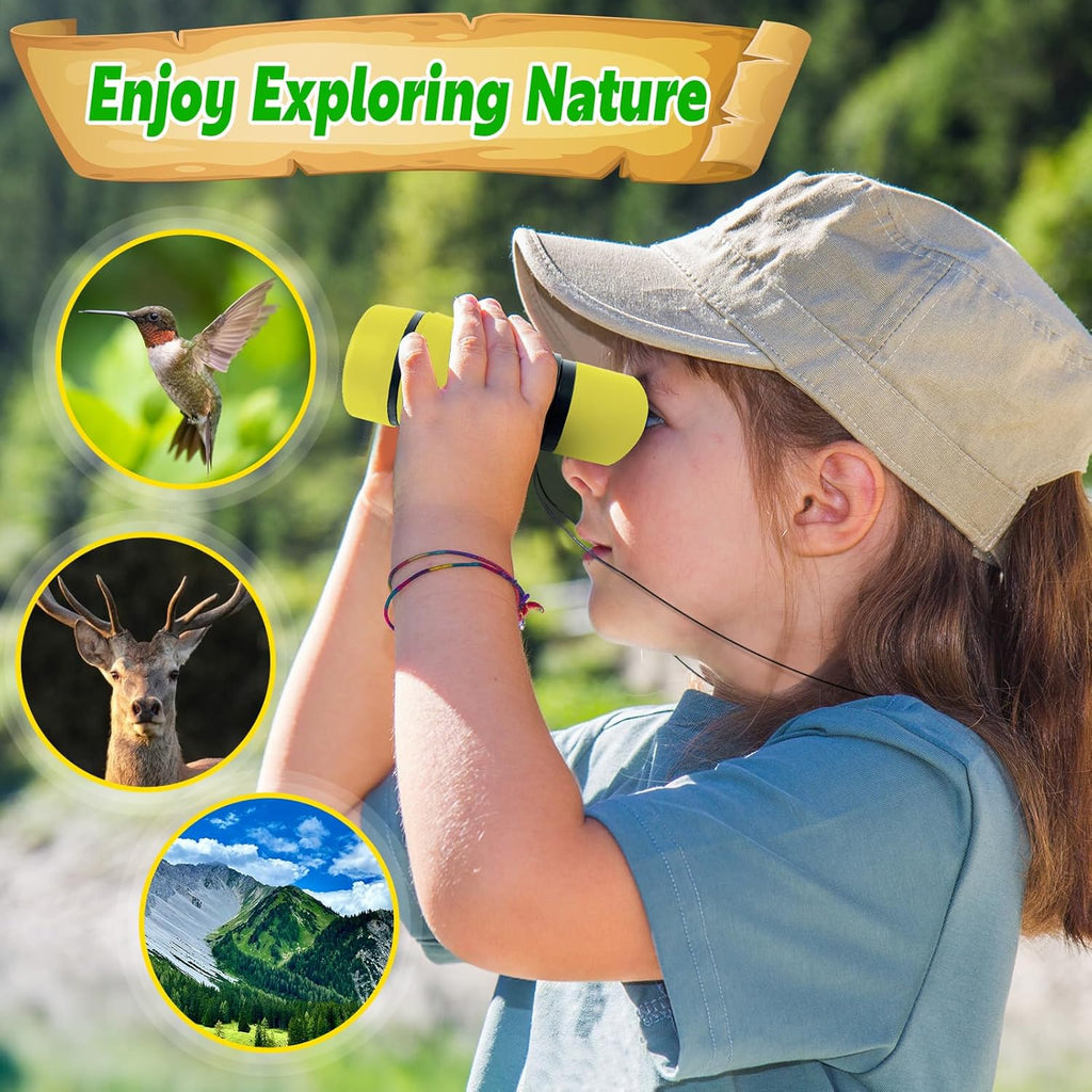Binoculars for Kids, Kids Binoculars for Ages 3-12 Boys Girls, Outdoor Gifts Toys for Kids- Perfect for Bird Watching, Camping, and Outdoor Exploration