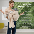 Baby Wrap Ring Sling 7-35 lbs, Baby Sling Carrier for Newborn, Toddler, Infant Holder, Lightweight Baby Carrier Wraps, Cream