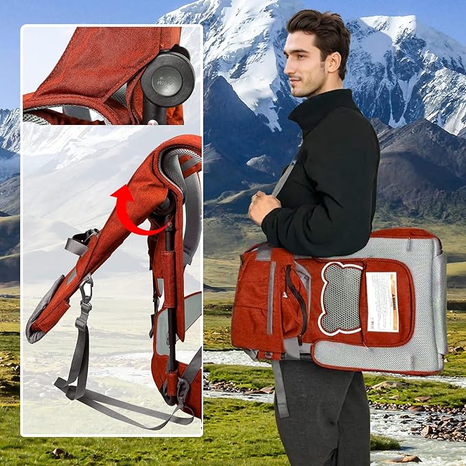 WIPHA Hiking Backpack Carrier,Lightweight Toddler Shoulder Carrier with Sun Shade, Saddle Toddler Backpack for Kids 6 Months to 4 Years Old