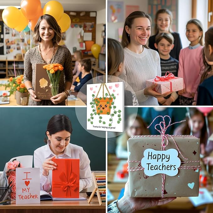 Thank You Teacher Gift, Teacher Appreciation Gift for Women, Student Homemade Souvenir, Creative Art Souvenir, Suitable for Desktop Wall Ornaments