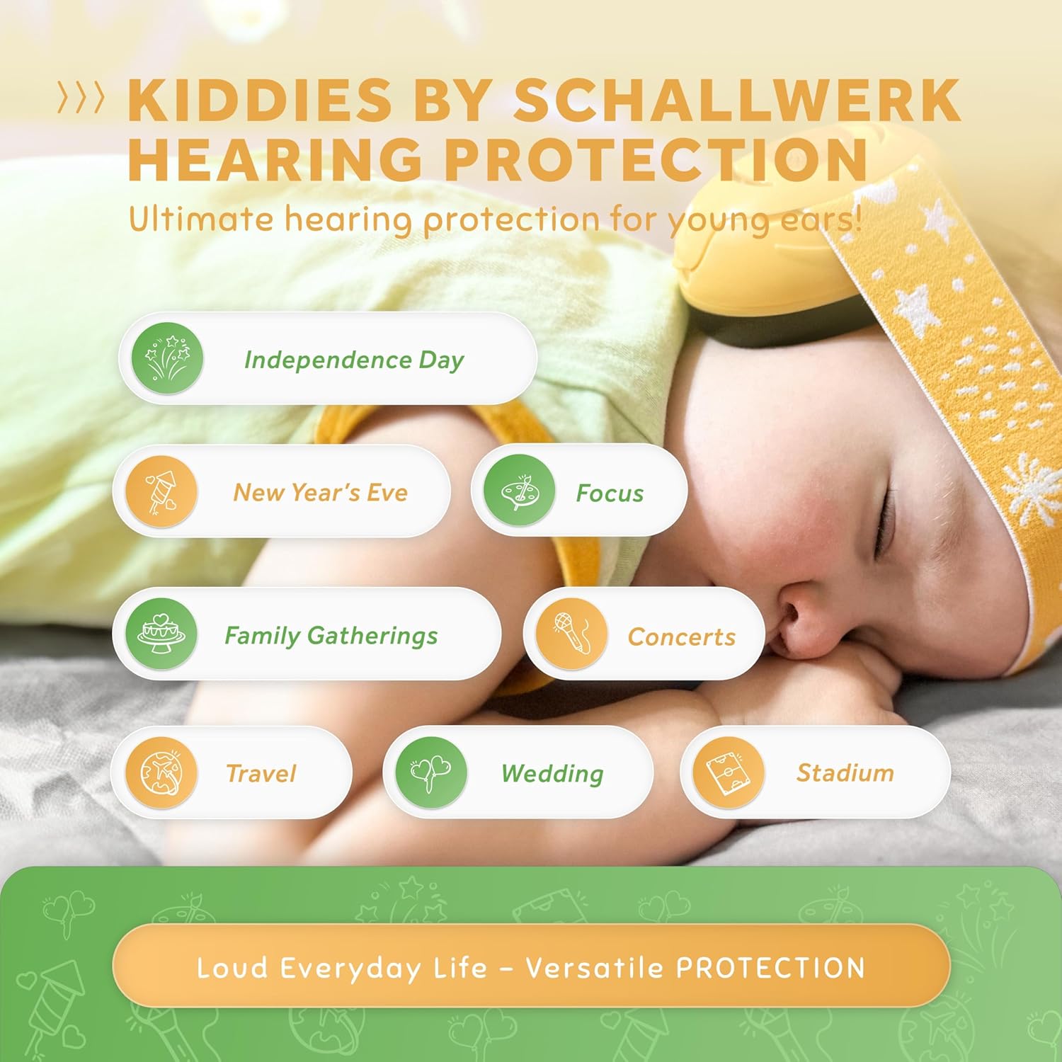 Schallwerk ® Mini+ Baby Ear Muffs – Infant Noise Cancelling Headphones, Toddler Ear Protection, Baby Headphones for Noise