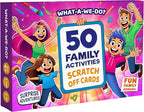 50 Family Activities - Adventure Scratch Off Cards - Family Date Night Ideas - Gift Basket Games for Kids and Adults - Surprise Book of Fun Challenge - Experience Gift for Kids