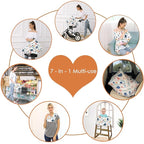 Carseat Cover Boy and Girls - Multi-use Nursing Car Seat Canopy Cover for Breastfeeding, Infant Stroller Cover, High Chair Cover (Cute Fish)