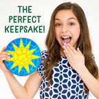 Creative Roots Mosaic Sun Stepping Stone Kit, Includes 7-Inch Ceramic Stepping Stone & 6 Vibrant Paints, DIY Garden Stone for Kids Ages 6+