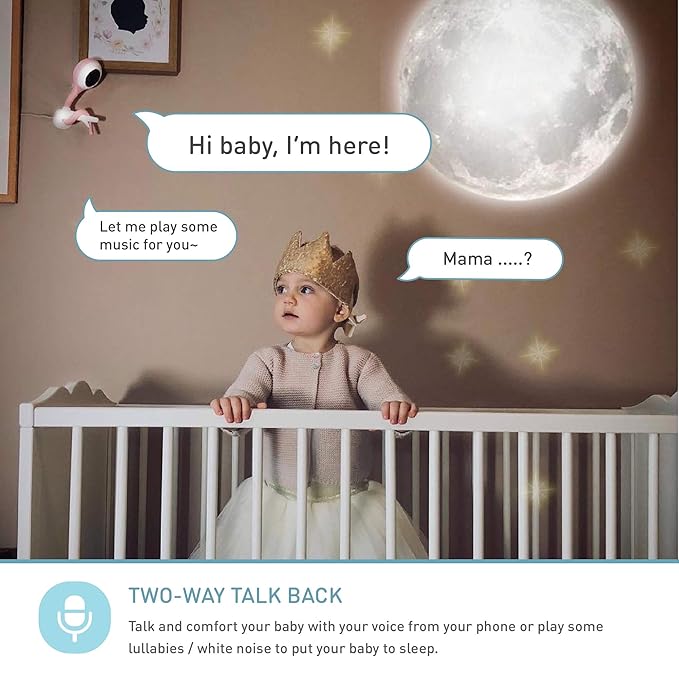 Lollipop Baby Monitor (Turquoise) - Full-Featured Smart Wi-Fi Camera of True Crying Detection with Extra in-App Plan of Breathing Monitoring/Sleep Tracking-Accessories Free/7 Days Trial Period