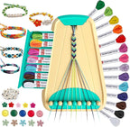 Arts and Crafts for Kids Ages 8-12,Friendship Bracelet Making Kit for Girl,Kids Jewelry Making Kit with 28 Pre-Cut Threads,Christmas Birthday Gifts for Ages 6 7 8 9 10 11 12 Year Old Cyan