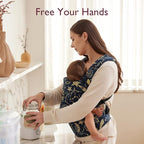 Momcozy Baby Carrier - Ergonomic, Cozy and Lightweight Carrier for 3-24 Months, Effortless to Put On, Ideal for Hands-Free Parenting, Enhanced Lumbar Support, Starry Night