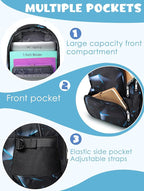 BLUEFAIRY Kids Backpack for Boys Elementary Primary Middle School Bags for Childs Book Bags Bookbags Lightweight Padded Straps Back to School Mochilas para Niños 17" Black/Blue