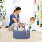 COMSE Baby Diaper Caddy Organizer, Car Caddy, Diaper Change Organizer, Gift Baskets Empty, Portable Tote Bag with Divider, Baby Shower Gifts Newborn Essentials Registry Must Have, Folkstone Gray