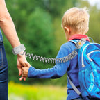 Lehoo Castle Toddler Leash Wrist, 4.9ft Kid Leash Wrist with Induction Lock, Anti Lost Wrist Link for Toddlers, Reflective Leash for Kids, Child Leashes for Toddlers (Grey)