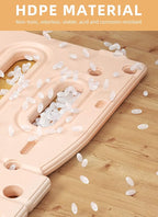 XJD 7 in 1 Toddler Slide Set, Kids Slide for Toddlers Age 1+, Toddler Climber Slide PlaySet with Basketball Hoop and Ball,Outdoor Indoor Playground for Toddlers 1-3 (Pink)