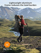 besrey Baby Backpack Carrier, Toddler Hiking Backpack with Safety 3-Height Seat, Adjustable Straps&Waist Belt, Foldable Frame Lightweight Large Capacity Child Carrier for Hiking (Black/Grey)