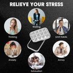 Fidget Slider for Adults - Brick Slider Metal Fidget Toys, Anxiety/ADHD/Annoy Relieving EDC Metal Fidget, Stress Reducing Toy - Gift for Adults & Teen (Silver)