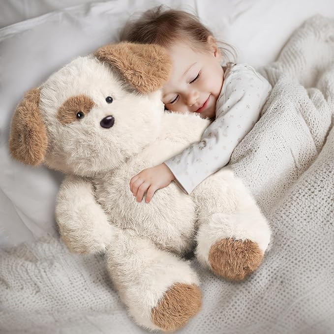 iPlay, iLearn Dog Stuffed Animal, Soft Plush Baby Toy, Infant 18" Big Cute Fluffy Puppy Toy, Ultra Soft Nursery Bedtime Huggable Birthday Gifts for Toddlers Girls Boys Kids Age 0 and up