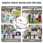 Escape Proof Wrist Leash Walking Harness with Adjustable Tether Lockable Coiled Link Cuff Autism Special Needs ADHD Children,Adjustable Anti Lost and Lock Buckle Autism Special Child Secure (1, Black)