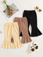 Mioglrie Baby Girls Pants Toddler 3 6 9 12 18 24 Months Leggings Newborn Girls Flared Leggings Infant Bell Bottom Pants