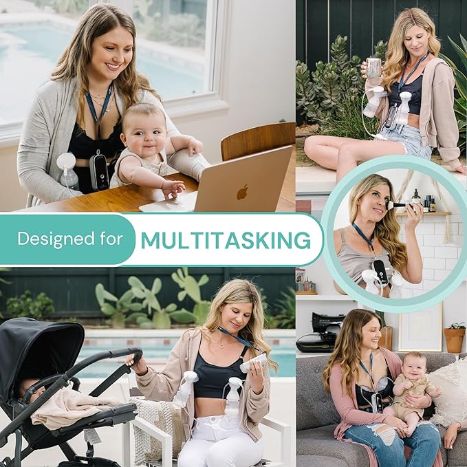 BabyBuddha Breast Pump 2.0, Wearable Electric Breastfeeding Pump with Soft Stimulation Mode, Portable, Hands-Free Milk Extractor, Hospital Grade, 3 Modes, 21 Suction Levels, 22 to 24mm Flange