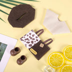 Clothes for 6.7in/17cm Doll, Set of 4 Cute Doll Accessories Includes Doll Hat+T-Shirt+Bib Pants+Shoes Set Premium Fashion Outfit for Collectors Unique Gift (Style D)