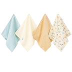 Baby Washcloths 4 Pack 100% Cotton Soft and Absorbent Terry Wash Cloths Wipes for Face Hand Body Burp Rag for Sensitive Skin Newborns Infants Toddlers 10" x 10"