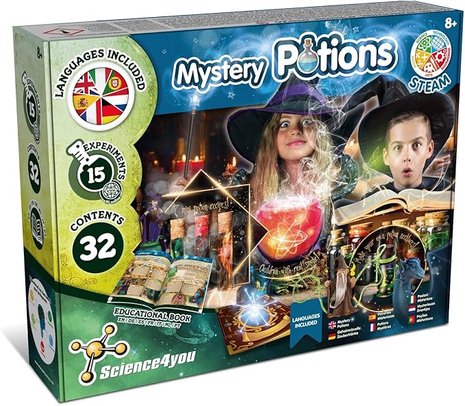 Science4you Magic Potions - Potion Making Kit for Children, Create & Mix your own Magic Potions - Magic Cauldron Toy for Kids Age 7 8 9 10 11 12+ Magic Toy & Crafts Set, Original Gift for Boys & Girls
